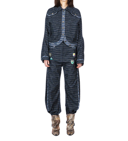 KIKO KOSTADINOV X THE DANTE COLLECTION DANTE DENIM JACKET INDIGO STRIPE