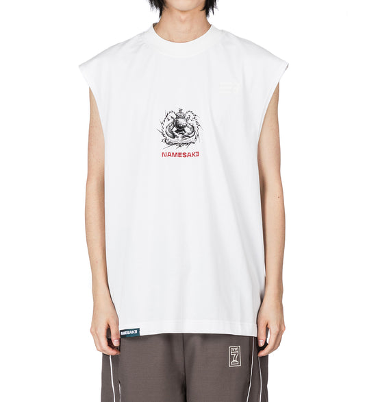 EVANS FAMILY CREST TANK SEA SALT WHITE