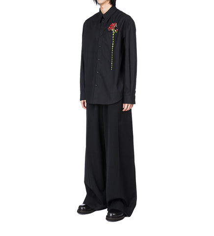 CLASSIC SHIRT W/ TURBO EMB BLACK/RED