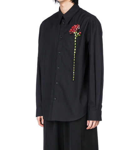 CLASSIC SHIRT W/ TURBO EMB BLACK/RED