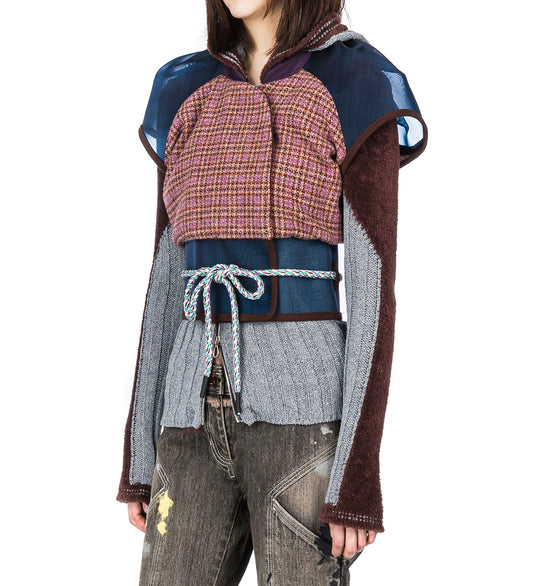 EARTHA FITTED GILET ROSEWOOD TWEED