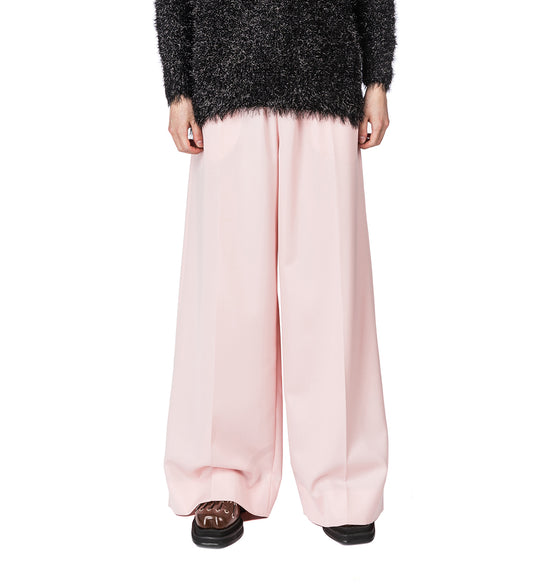 WIDE LEG DRAWSTRING TROUSER W/ DAISY EMB ROSE