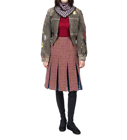 K PAINTED BOMBER JACKET WASHED BROWN