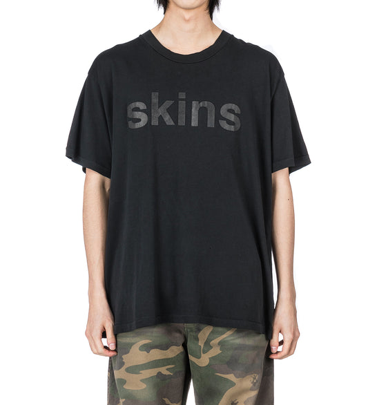 SKINS T-SHIRT WASHED BLACK