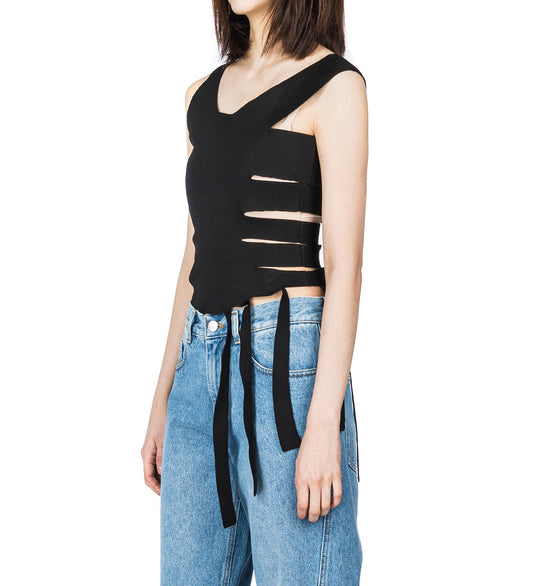 STRAPS TOP BLACK