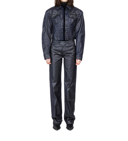 WAXED DENIM JACKET MIDNIGHT BLUE / BLACK