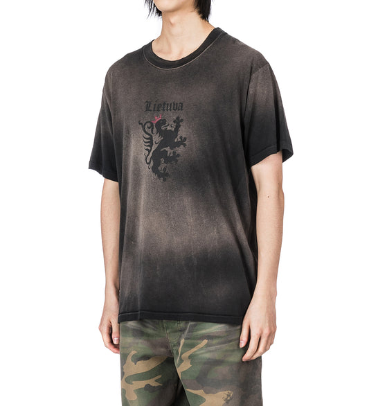 LITHUANIA CREST T-SHIRT VINTAGE BLACK