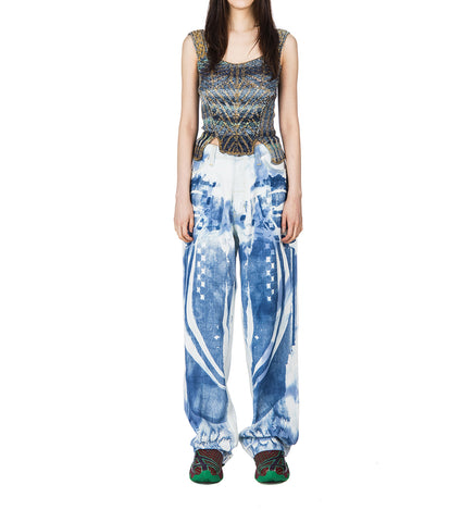 TIE-DYE BAGGY JEANS ACID INDIGO