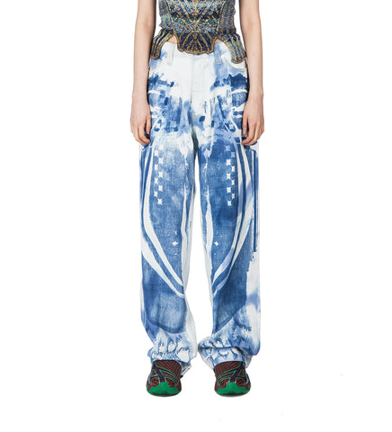 TIE-DYE BAGGY JEANS ACID INDIGO