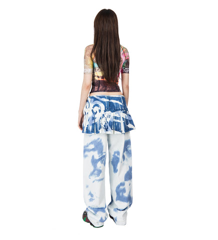 MINI SKIRT ACID INDIGO