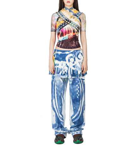 WARRIOR CROSSOVER TOP INDIGO