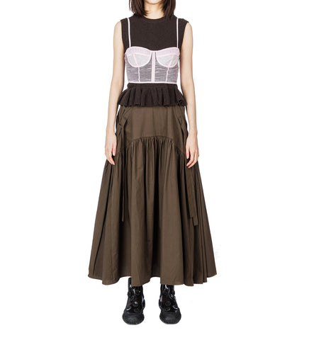 JUSTICE SKIRT BROWN