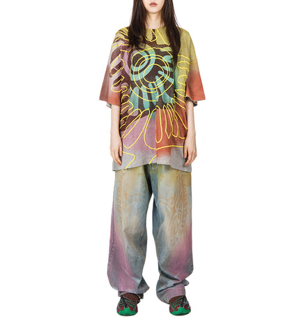 TIE-DYE BAGGY JEANS PASTEL RAINBOW