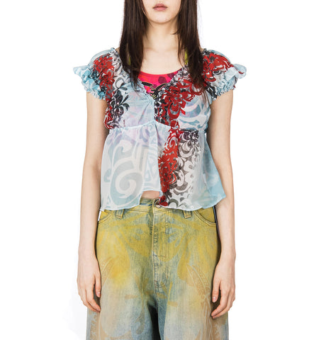 BABY DOLL TOP BLUE CRUSH