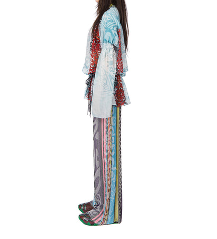 ILLUSION KNIT TROUSERS BLACK/RAINBOW