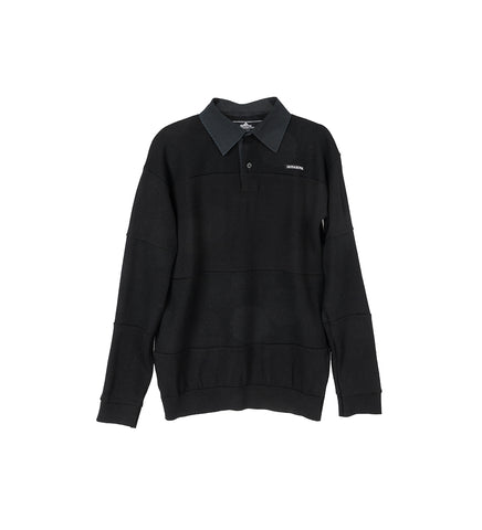 KNITTED RUGBY SWEATER BLACK