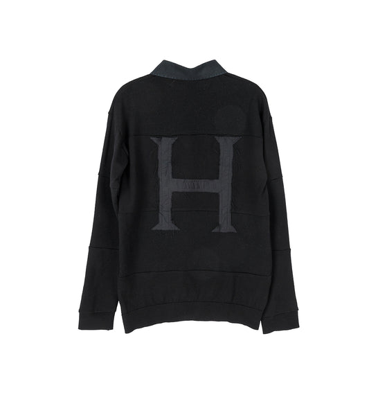 KNITTED RUGBY SWEATER BLACK