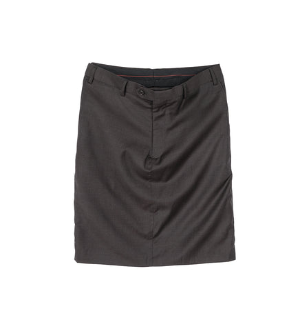 DOUBLE SUIT SKIRT MIDI BROWN/GREY SMALL