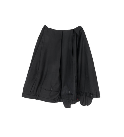 UPSIDE DOWN TROUSER SKIRT WIDE BLACK