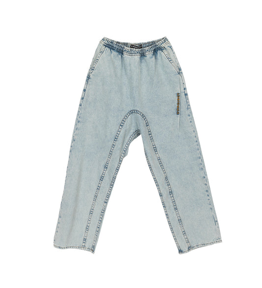 PINCHED LOGO SOUFFLE JEANS ICE BLUE