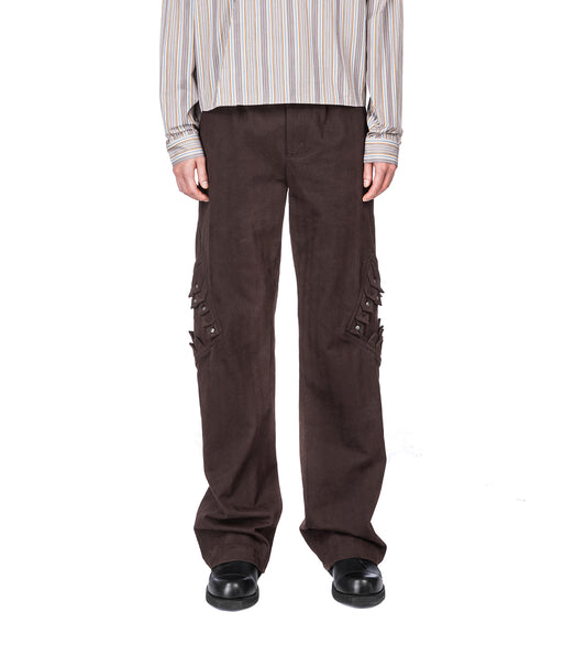ESTIKE TROUSER WOOD BROWN