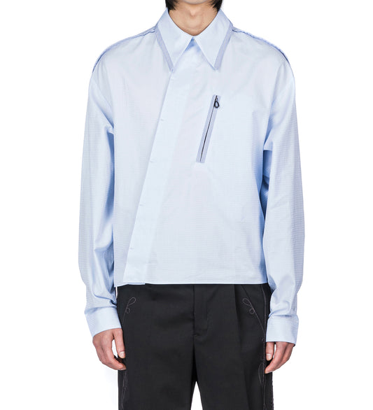 MURAD SHIRT SKY BLUE HARLEQUIN/BLUE TWILL