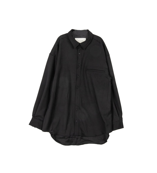 GIANT WOOL SHIRT BLACK