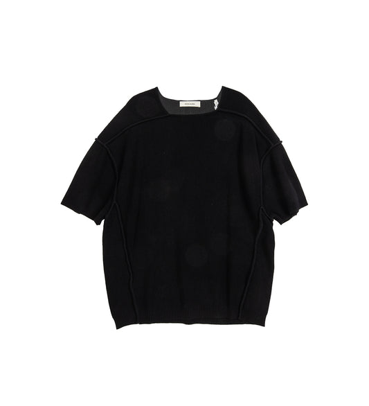 KNIT BLOCK TEE BLACK