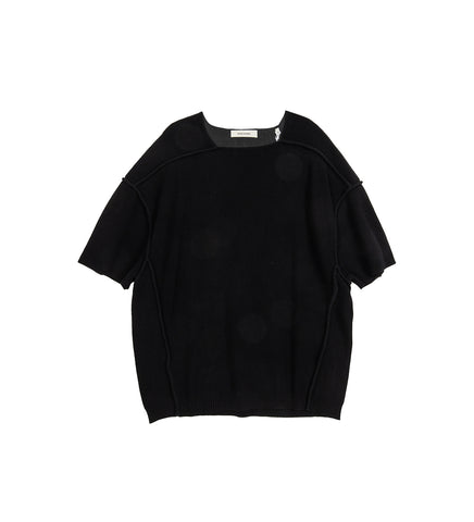 KNIT BLOCK TEE BLACK