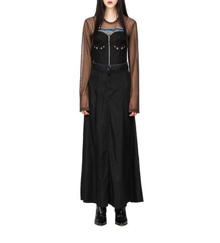 THE FELTED CORSET DARK GREY