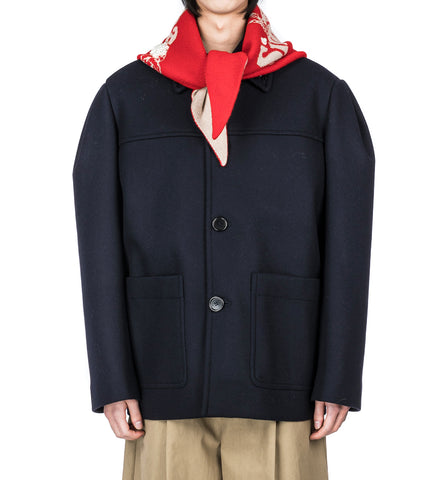 GRAPHIC LOGO KNIT NECKERCHIEF RED/OAT/PEARL