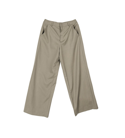 WIDELEG TROUSER KELLY GREEN