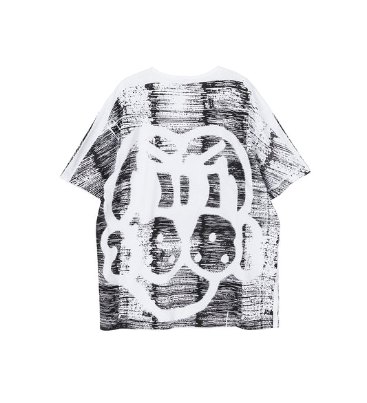 KNOCK OUT PUP TEE BLACK/WHITE