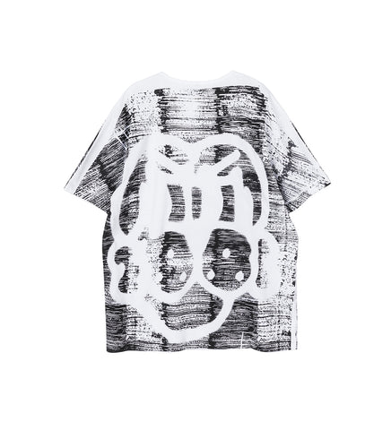 KNOCK OUT PUP TEE BLACK/WHITE