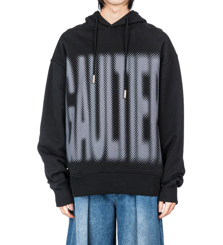 THE GAULTIER HOODED SWEATSHIRT BLACK/DARK GREY