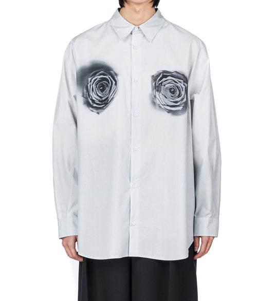SHIRT PRINTED BLURRY ROSES WHITE/GREY/BLACK