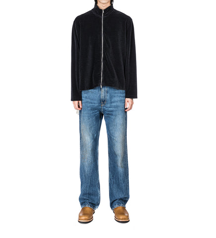 SHRUNKEN FULLZIP POLO PHANTOM STRIPE VELOUR