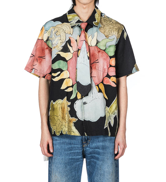 BOX SHIRT SHORTSLEEVE SOLAR POWER PRINT