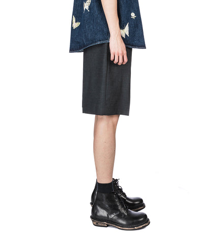 BORROWED SHORTS PREMIUM CHARCOAL OFFICE WOOL