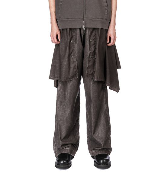 WAY TROUSER BROWN WASH OUT NYLON