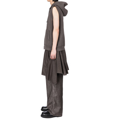 MOTOR HOOD VEST FRENCH SUN FADE HEFTY FLEECE
