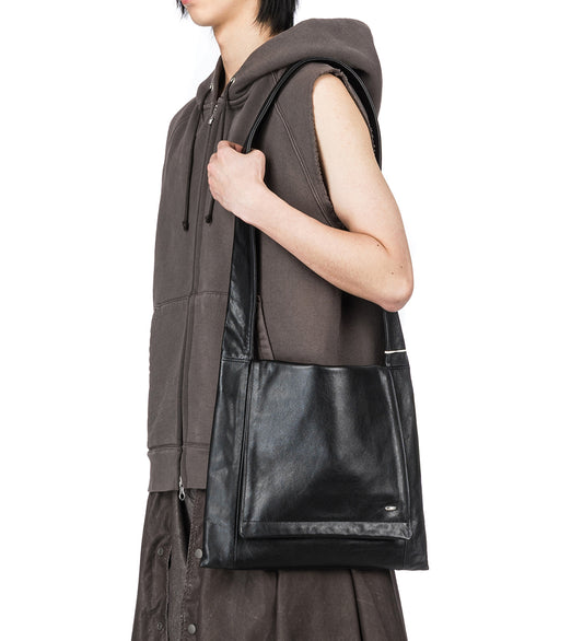 SLIM BAG MALLEABLE BLACK BULL HIDE