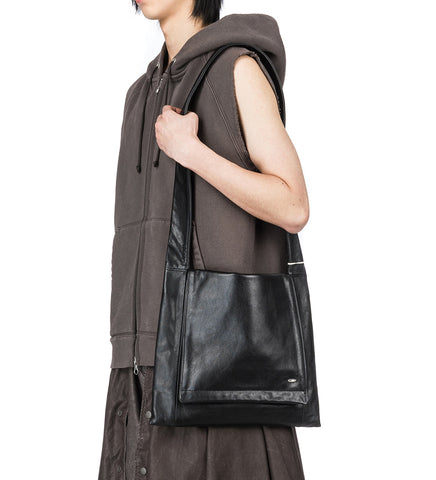 SLIM BAG MALLEABLE BLACK BULL HIDE