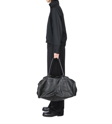 LEATHER TROUSER WEEKEND BAG BLACK