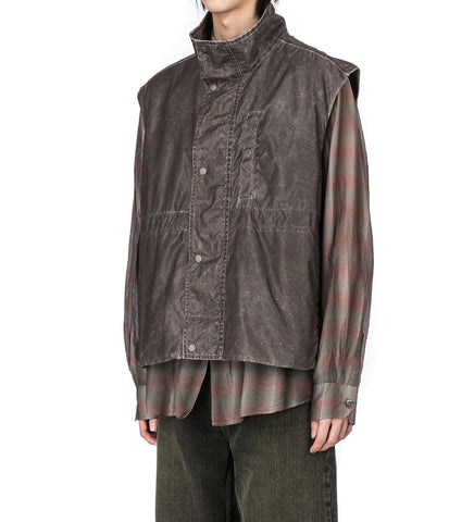 FIRM VEST BROWN WASH OUT NYLON