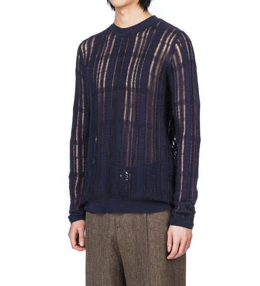FORMAL ROUNDNECK WASHED NAVY TECH