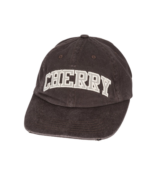 APPLIQUE 6 PANNEL HAT CHOCOLATE