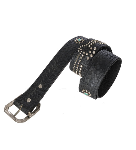 STUDDED EAGLE BELT BLACK