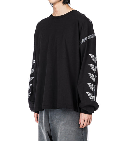 TAPED SEAM LONG SLEEVE T-SHIRT VINTAGE BLACK