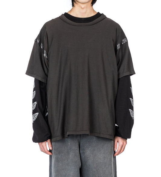TAPED SEAM T-SHIRT CHARCOAL